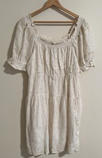Old Navy ivory embroidered boho sundress M 