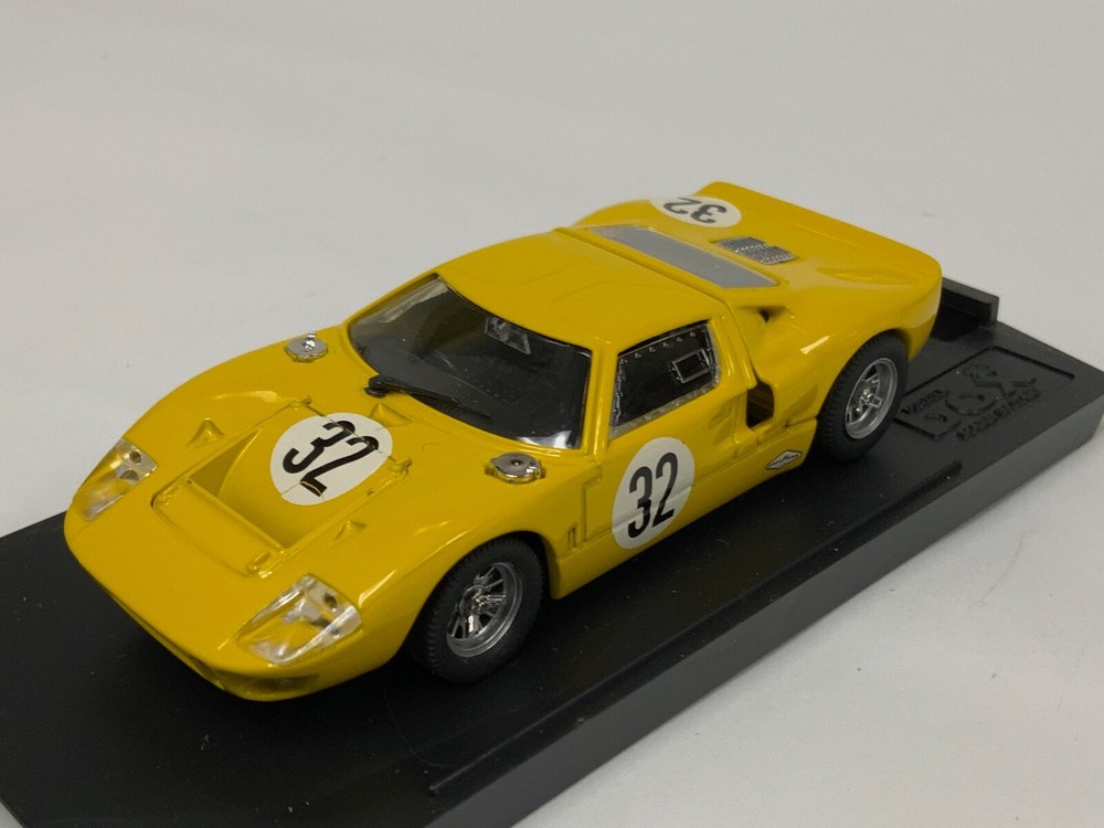 1/43 Box Model Ford GT40 from 1968 Spa Car #32 in Yellow 8454 Made in Italy