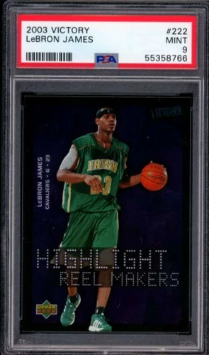LeBron James Rookie Card 2003-04 Upper Deck Victory #222 PSA 9