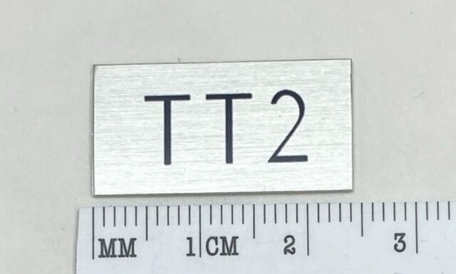 Heybrook TT2 Turntable Badge For Dust Cover Custom Made Metal 1" x .5