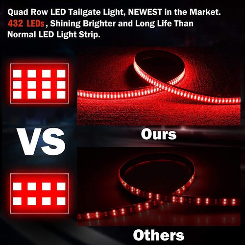 60" LED Truck Strip Tailgate Light Bar Brake Signal for Toyota Tacoma Tundra - Picture 6 of 14