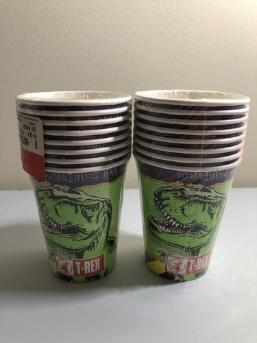 Parque Jurásico El Mundo Perdido 1997 de colección - 2 paquetes de 8 tazas de papel para fiesta - Imagen 2 de 3