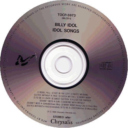BILLY IDOL - CD - IDOL SONGS - 11 OF THE BEST - SAMMLUNGSAUFLÖSUNG (26) - Bild 32 von 35