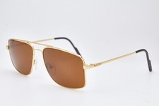 TOP GUN aviator style gold sunglasses old money 90s brown lenses GALILEO