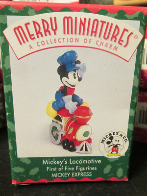 Mickey's Locomotive - Mickey Express - Merry Miniatures Hallmark Ornament 1998