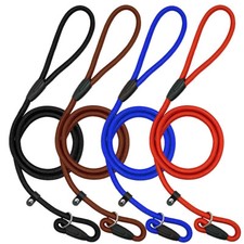 4pcs Dogs Slip Lead Rope Leash Pets Nylon Durable Puppy Lead Leash Useful Soft