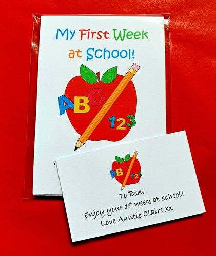 First week at school Scrapbook Memories Gift A6 or A5 First Day Reception - Picture 3 of 12