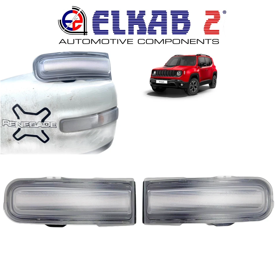 Coppia Luci a Led Freccie Specchio Bianche Jeep Renegade Indicatori Direzione Foto 2 de 4