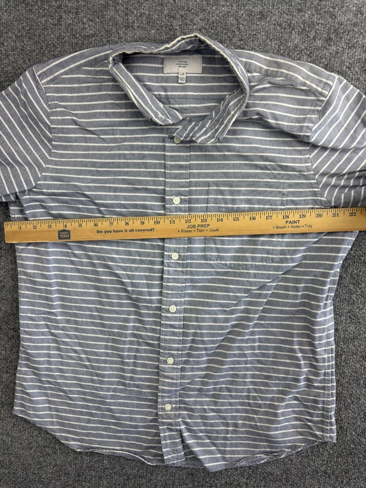 Jack Spade Warren Street Shirt Men's L Blue Short Sleeve Button Up New York - Image 3 of 4