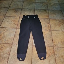NILS SKIWEAR BLACK STIRRUP WOMENS SKI PANTS SZ 10R 13" WAIST
