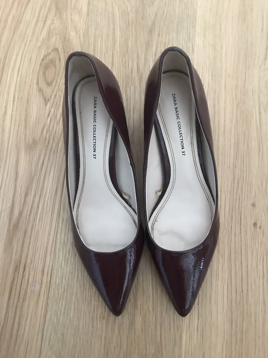 Zara burgundy cheap heels