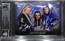 Honky Tonk Man Valentine Jimmy Hart Signed WWE 2016 Trading Card 22/25 BAS COA