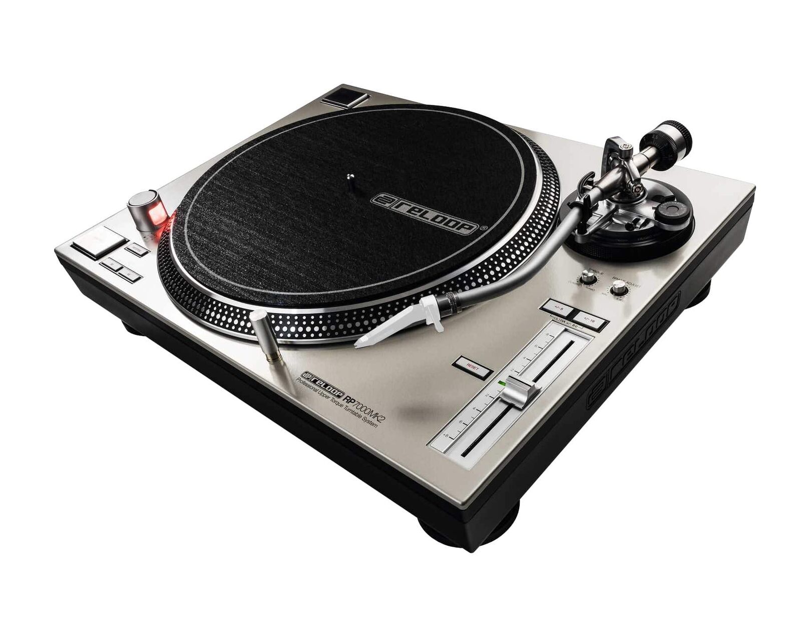 Reloop RP-7000 MK2 Silver DJ Turntable Plattenspieler Direktantrieb Upper Torque