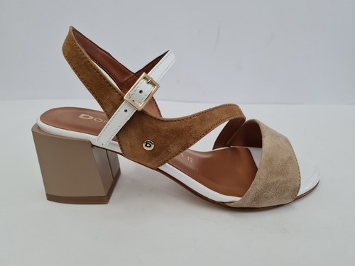 Sandales Neuves DKNY Donna Karan - Taille 7 US, Daim Marron Et Semelle Gelée Rose, Avec Emballage