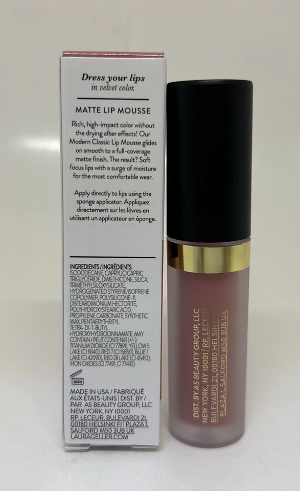 LAURA GELLER Modern Classic Matte Lip Mousse Velvet BARE BEIGE 0.08 NEW In BOX - Image 2 of 3