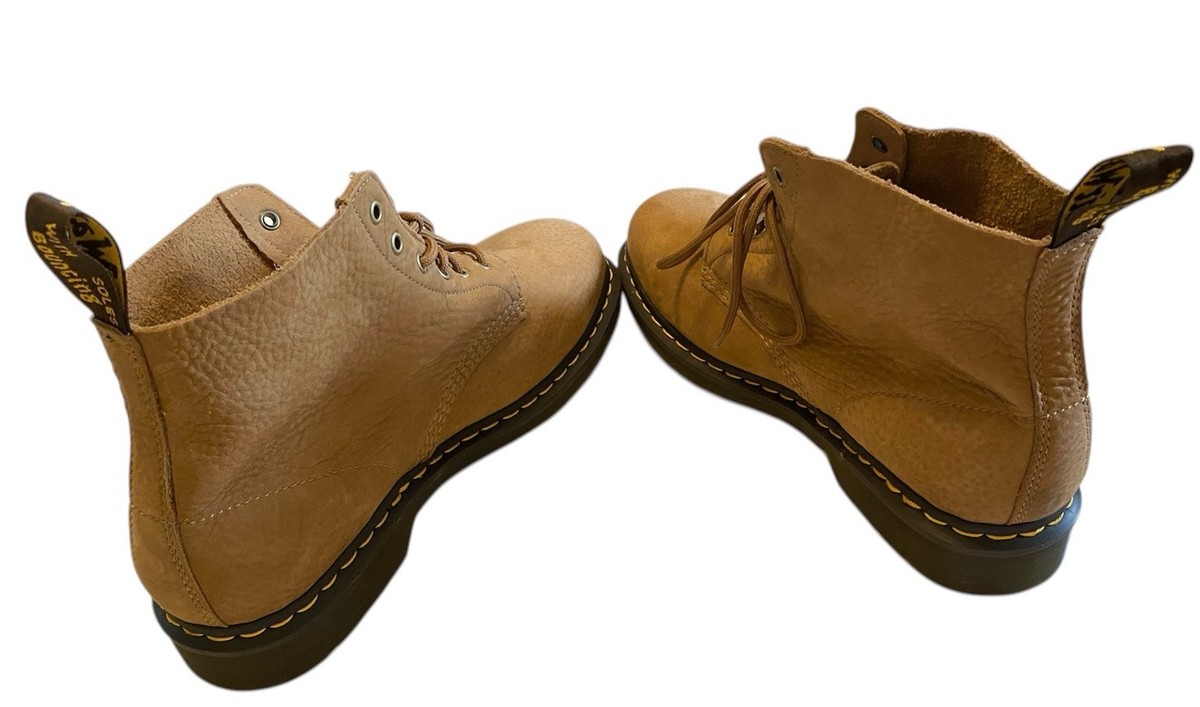 Dr. Martens 101 Unbound Tumbled Nubuck Brown Suede Leather Combat Boots Dr. Martens 101 Unbound Tumbled Nubuck Leather Boots  main image 4