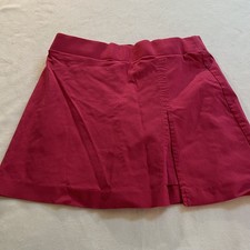 Rafaella Womens Small Pull-On Stretch Skort w/Shorts Pink with Side Slit