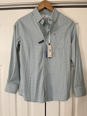 SOUTHERN TIDE Mens LIntercoastal Sumner Plaid Performance Sport Shirt NEW w Tags