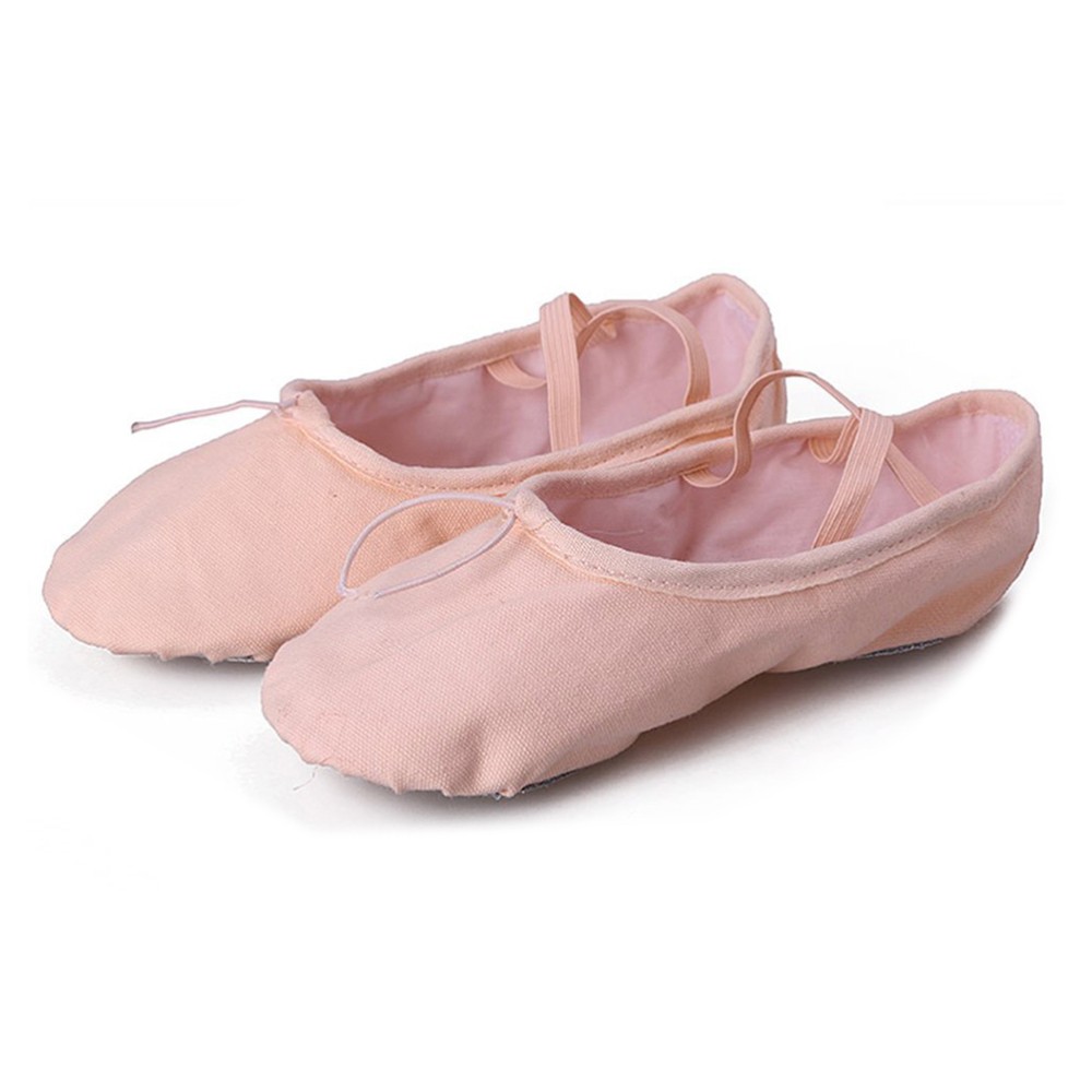 SAOLA Pantofole da ballo con suola spaccata in tela per bambini bambina danza ginnastica yoga