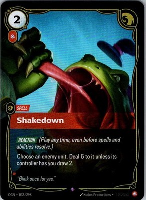 Shakedown 033/298 Rare Origins Riftbound Foil Near Mint