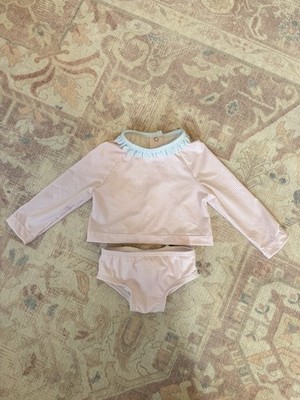 Lullaby Set Baby Girl Long Sleeve Two Piece Swimsuit Size 6 Months