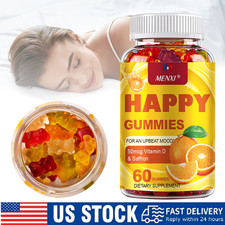 Natural Gummies Bears-Calm, Sleep, Stress, Anxiety, Muscle, Relax, With Saffron