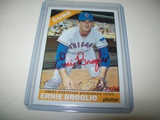 2015 TOPPS HERITAGE ERNIE BROGLIO AUTO SIGNED #ROA-EBR #D37/66 CHICAGO CUBS
