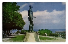 Statue of Massasoit by Cyrus Dallin Plymouth MA Vintage Postcard