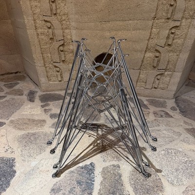 Vintage DSR Eiffel Chair Bases Designed by Charles and Ray Eames Set 4