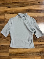 Express Body Contour Stretch Cotton Zip Mock ...