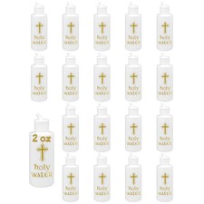 20 Pcs 2oz/60ml Holy Water Bottles Bulk, Plastic Holy Water Container