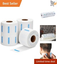 Barber Neck Tape 500 Count 5 Rolls White 2.4 x 11 in Disposable Haircut Acces...