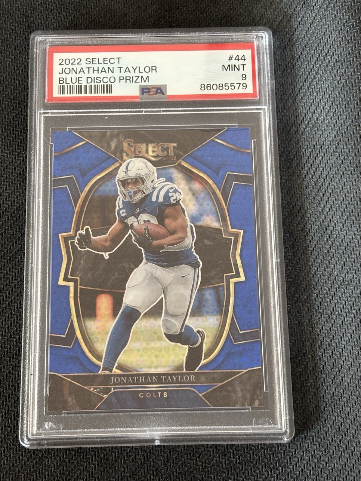 Jonathan Taylor #44 Blue Disco Prizm /25 PSA 9 2022