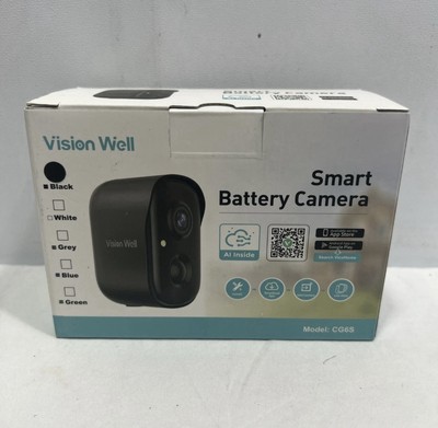 Vision Well Smart Battery Camera CG6S-Black ~ NEW NEVER USED