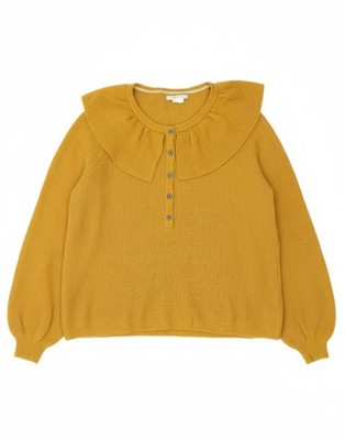 BODEN Damen Pullover Pulli Rundhals UK 12 Medium gelb Acryl CD01