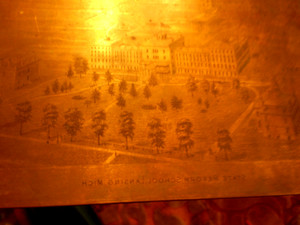 Antique State Reform School Lansing Michigan copper printing plate  6x9.5