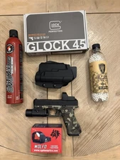 Custom! Umarex Glock G45 Gen 5 MOS 6mm Green Gas Blowback Airsoft Pistol