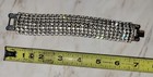 Gorgeous Vintage Fancy Elegant Wide Thick 7 Row Rhinestone Bangle 7" Bracelet  — photo 5