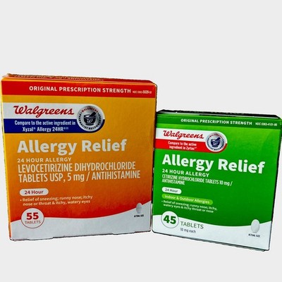 (2 Pack) Allergy Relief 24 Hour. 45 Tablets 10mg Each. Exp. 09/2026+
