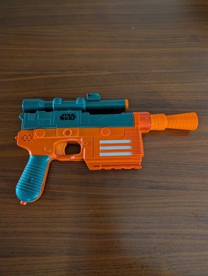 Hasbro Star Wars Orange Force Awakens Han Solo Blaster Lights Sounds Working