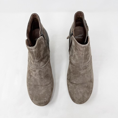 Dansko Size 42 US 11 Taupe Brown Shirley Leather Wedge Heel Ankle Boots Comfort - Picture 8 of 10