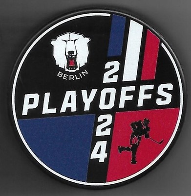 Eishockey Puck EISBÄREN BERLIN PLAY OFF  2024      DEL NHL