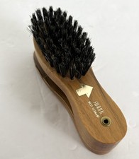 Swank West Germany Boar Hair Folding Lintbrush  Shoehorn Walnut Unused Vintage