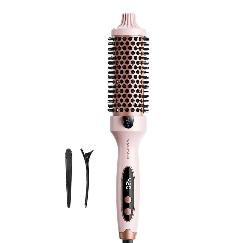 Wavytalk 206 Ionic Thermal Heated Curling Brush - Pink - 1.5