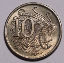 1966 Australia 10c  10 Cents Coin QEII Unc