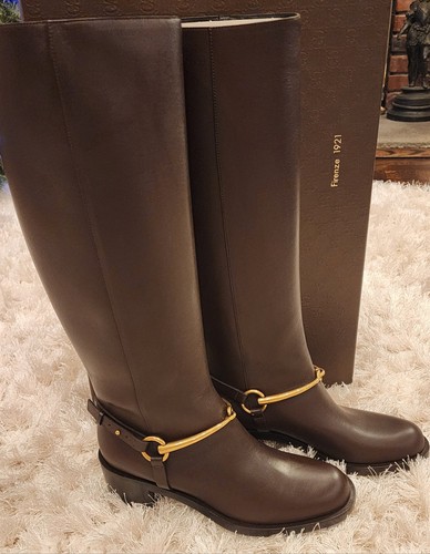 $ 1495 brandneu 100 % authentisch Gucci Horsebit Leder Schlupfstiefel braun 35 5 - Bild 3 von 13