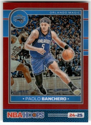 Paolo Banchero 2024-25 Panini Hoops Premium Red Prizm /99 #164