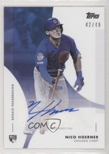 2020 Topps On Demand Rookie Progression Blue 42/49 Nico Hoerner #5B-A Auto 4l8