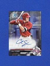 2017 Bowman Chrome Prospect Auto Cole Stobbe #CPA-CS Autograph