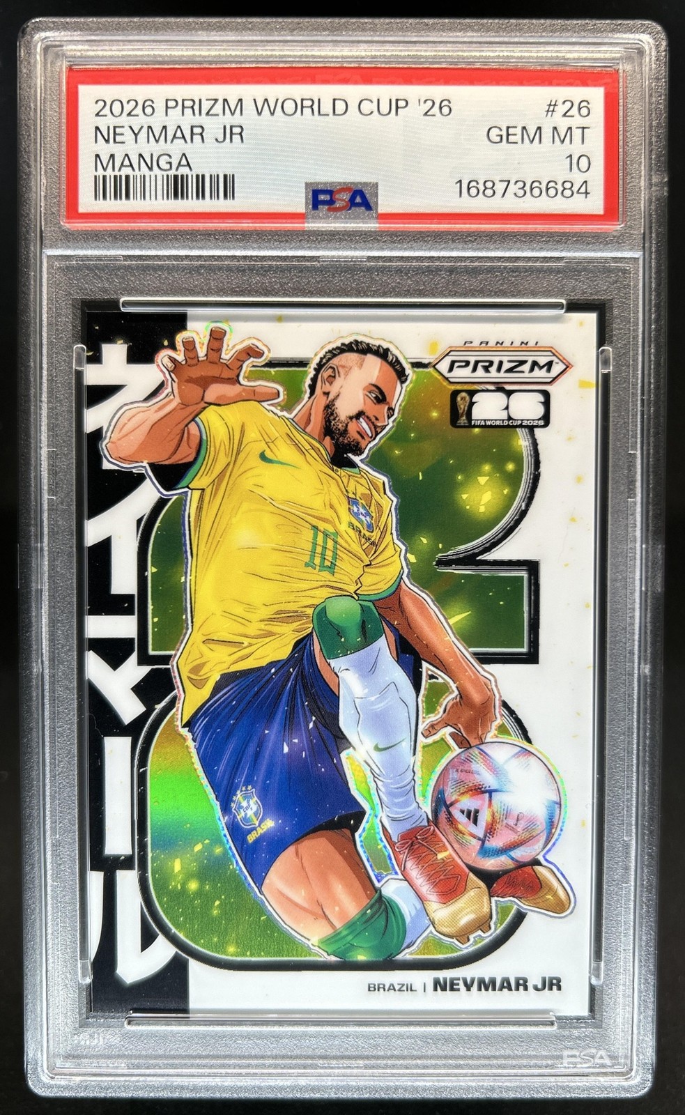 2026 Panini Prizm World Cup Neymar Jr Manga SSP #26 Brazil PSA 10 GEM MINT